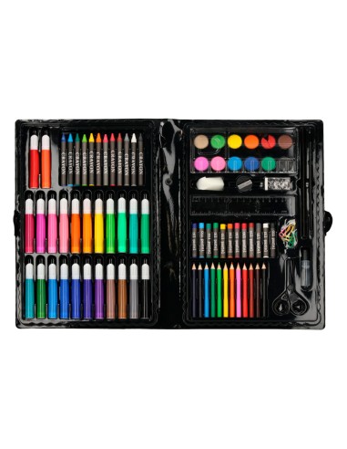 Estuche de pintura liderpapel plastico 86 piezas 34x23x32 cm
