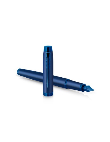 Pluma parker im professionals monochrome blue plumin f en estuche de regalo