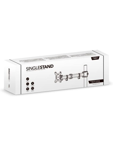 Soporte nox para monitor 13 27 compatible con vesa 75 100 altura maxima 600 mm hasta 8 kg color negro