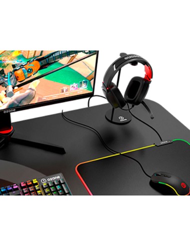 Soporte para auricular ozone mute aluminio altura 255 mm color negro