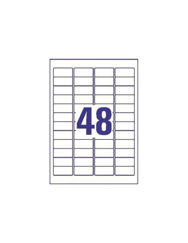 Etiqueta adhesiva resistente avery poliester blanco laser 457x212 mm caja de 960 unidades