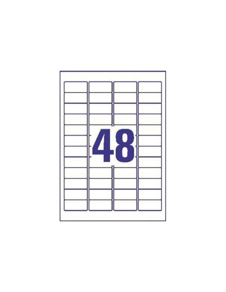 Etiqueta adhesiva resistente avery poliester blanco laser 457x212 mm caja de 960 unidades