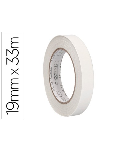 Cinta adhesiva q connect doble cara 33 mt x 19 mm