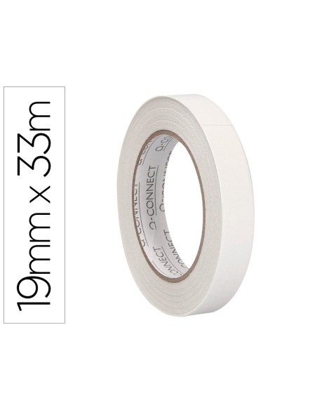 Cinta adhesiva q connect doble cara 33 mt x 19 mm