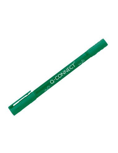 Rotulador q connect marcador permanente doble punta color verde 04 mm y 1 mm