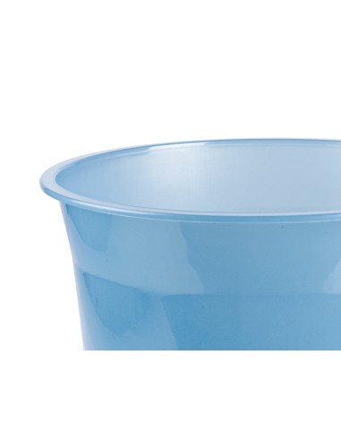 Papelera plastico liderpapel celeste translucido 13 litros 275x285 mm