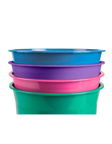 Papelera plastico liderpapel celeste opaco 13 litros 275x285 mm