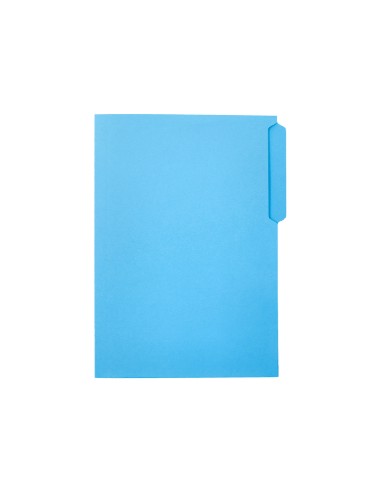 Subcarpeta cartulina liderpapel folio pestana superior 240g m2 azul