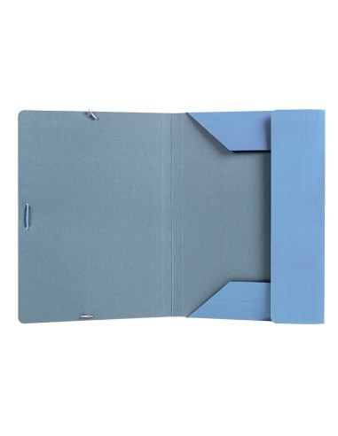 Carpeta liderpapel gomas folio 3 solapas carton plastificado colores pasteles surtidos