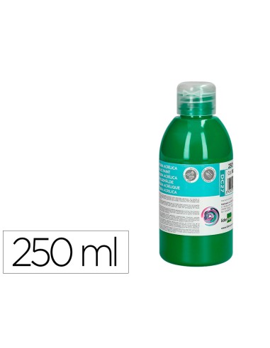 Pintura acrilica liderpapel bote de 250 ml verde oscuro