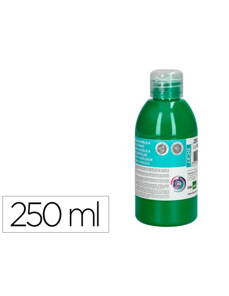 Pintura acrilica liderpapel bote de 250 ml verde oscuro