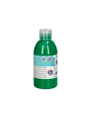 Pintura acrilica liderpapel bote de 250 ml verde oscuro