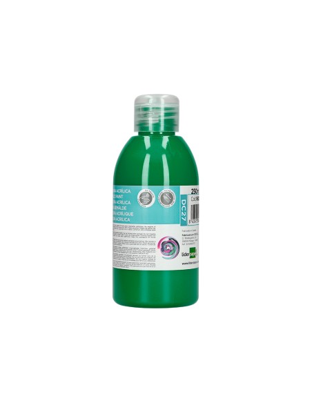 Pintura acrilica liderpapel bote de 250 ml verde oscuro