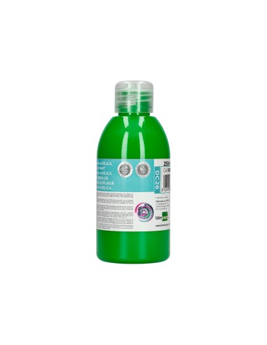 Pintura acrilica liderpapel bote de 250 ml verde