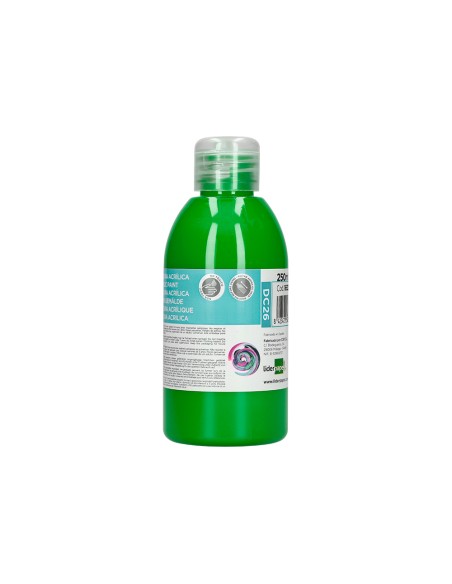 Pintura acrilica liderpapel bote de 250 ml verde