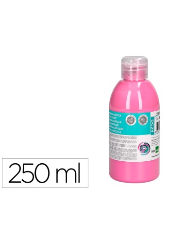 Pintura acrilica liderpapel bote de 250 ml rosa