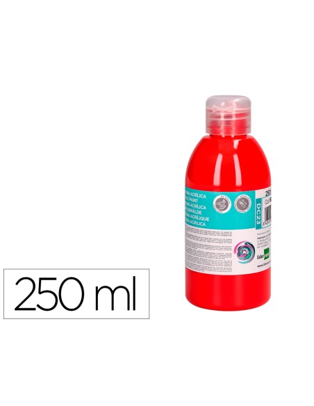 Pintura acrilica liderpapel bote de 250 ml rojo