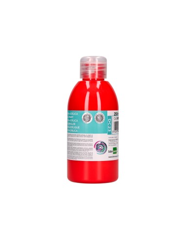 Pintura acrilica liderpapel bote de 250 ml rojo