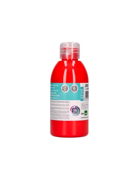 Pintura acrilica liderpapel bote de 250 ml rojo