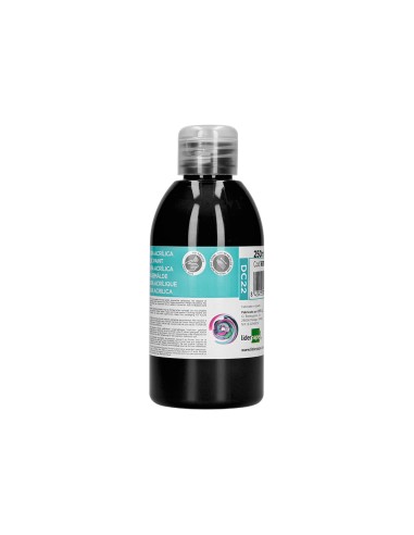 Pintura acrilica liderpapel bote de 250 ml negro