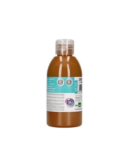 Pintura acrilica liderpapel bote de 250 ml marron