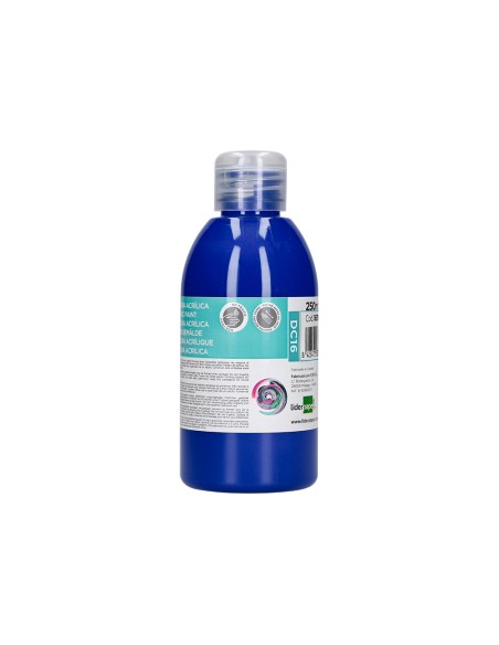 Pintura acrilica liderpapel bote de 250 ml azul ultramar