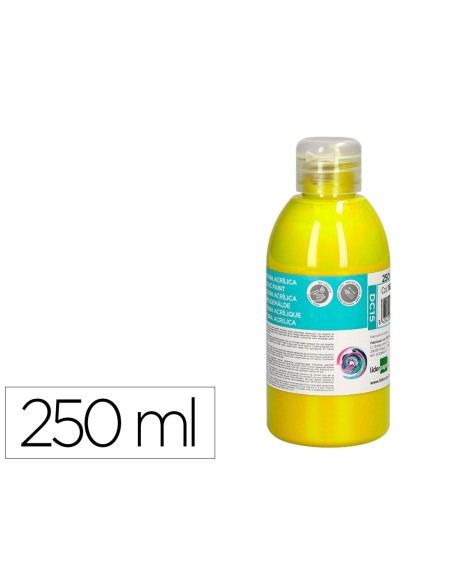 Pintura acrilica liderpapel bote de 250 ml amarillo