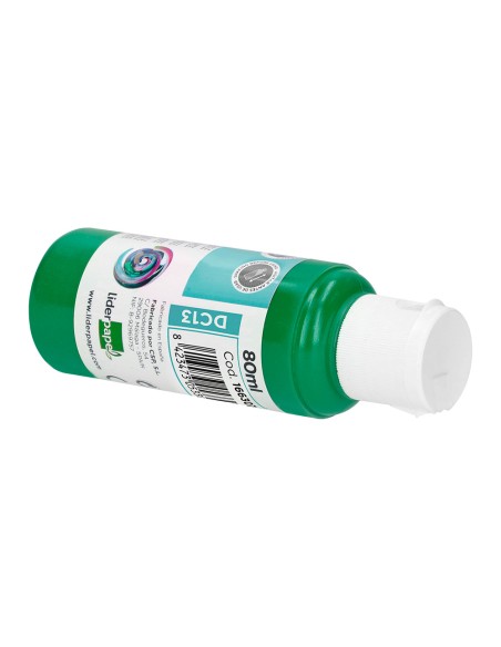 Pintura acrilica liderpapel bote de 80 ml verde oscuro