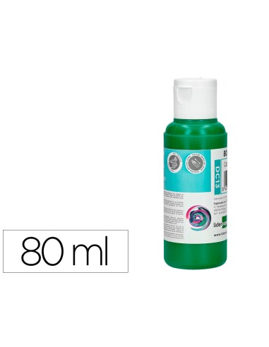 Pintura acrilica liderpapel bote de 80 ml verde oscuro