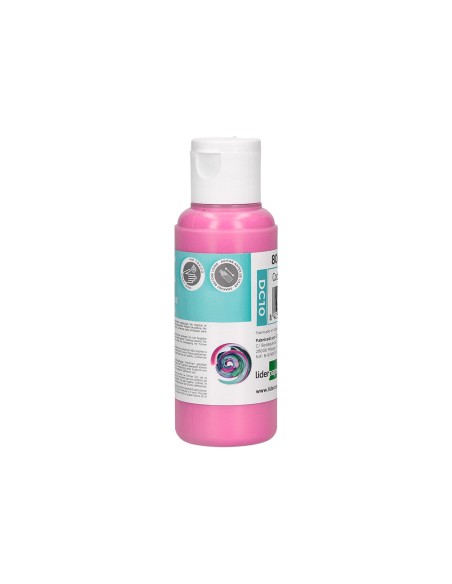 Pintura acrilica liderpapel bote de 80 ml rosa