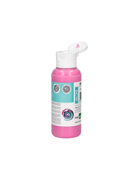 Pintura acrilica liderpapel bote de 80 ml rosa