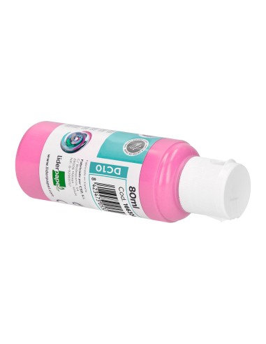 Pintura acrilica liderpapel bote de 80 ml rosa
