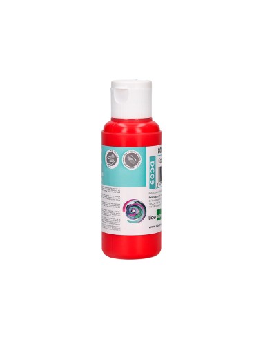 Pintura acrilica liderpapel bote de 80 ml rojo