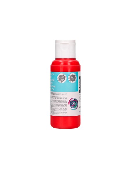 Pintura acrilica liderpapel bote de 80 ml rojo