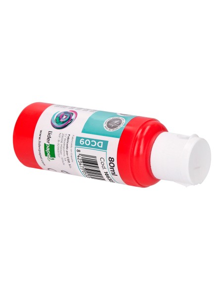 Pintura acrilica liderpapel bote de 80 ml rojo