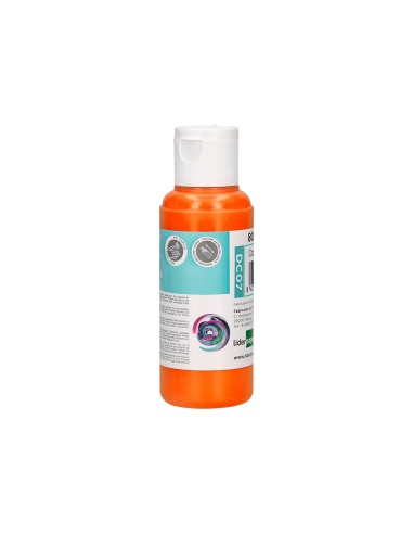 Pintura acrilica liderpapel bote de 80 ml naranja