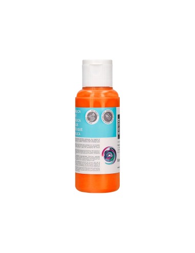 Pintura acrilica liderpapel bote de 80 ml naranja