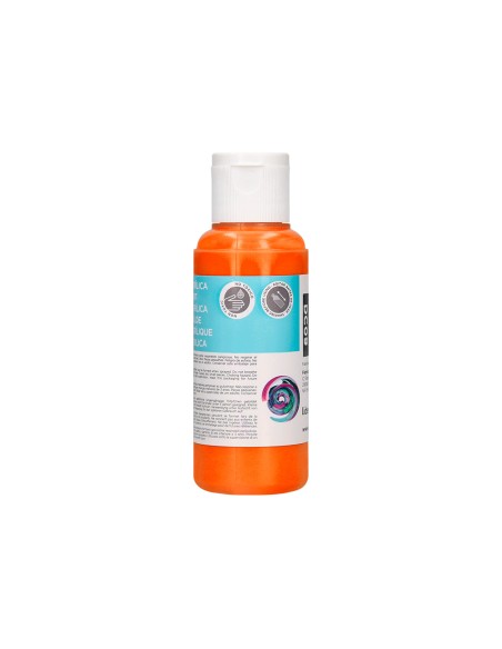 Pintura acrilica liderpapel bote de 80 ml naranja