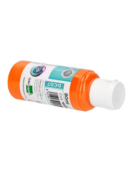 Pintura acrilica liderpapel bote de 80 ml naranja