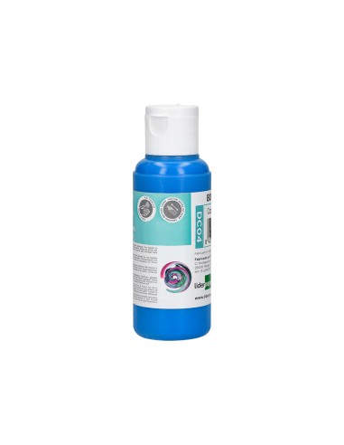 Pintura acrilica liderpapel bote de 80 ml cian