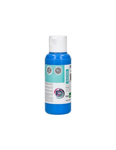 Pintura acrilica liderpapel bote de 80 ml cian