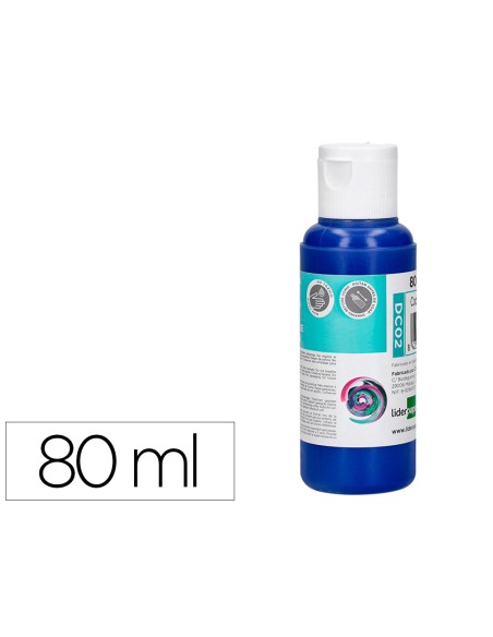 Pintura acrilica liderpapel bote de 80 ml azul ultramar