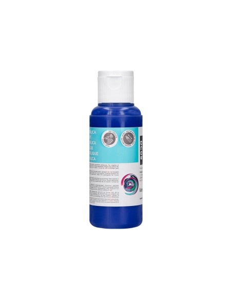 Pintura acrilica liderpapel bote de 80 ml azul ultramar