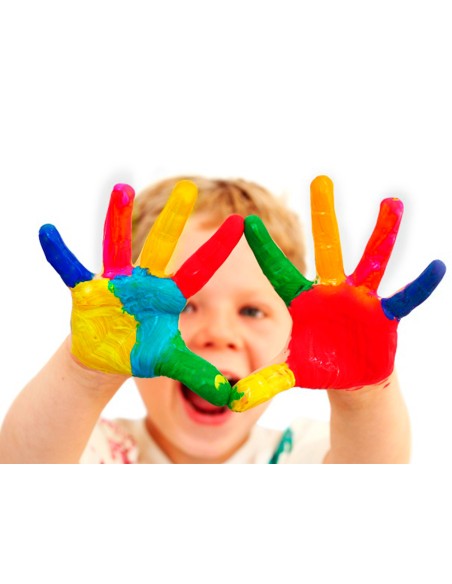 Pintura dedos liderpapel tarrina de 500 ml blanco