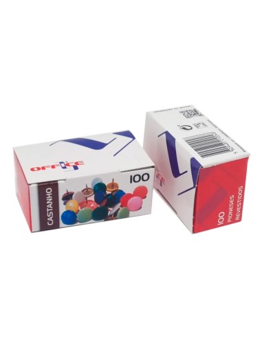 Chincheta lismania office color marron caja de 100 unidades