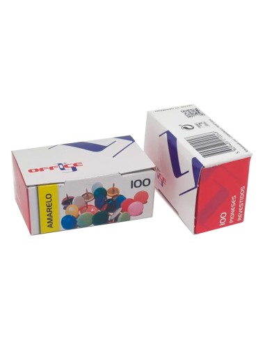 Chincheta lismania office color amarillo caja de 100 unidades