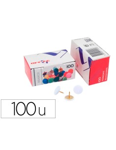Chincheta lismania office color blanco caja de 100 unidades