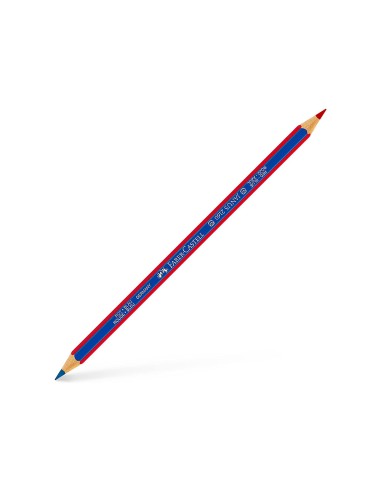 Lapices bicolor fino faber castell 2160 rb hexagonal rojo azul blister de 2 unidades