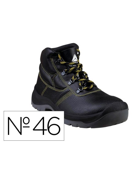 Botas deltaplus de seguridad piel crupon pigmentada suela pu bi densidad color negro talla 46