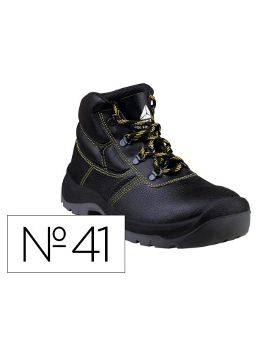 Botas deltaplus de seguridad piel crupon pigmentada suela pu bi densidad color negro talla 41